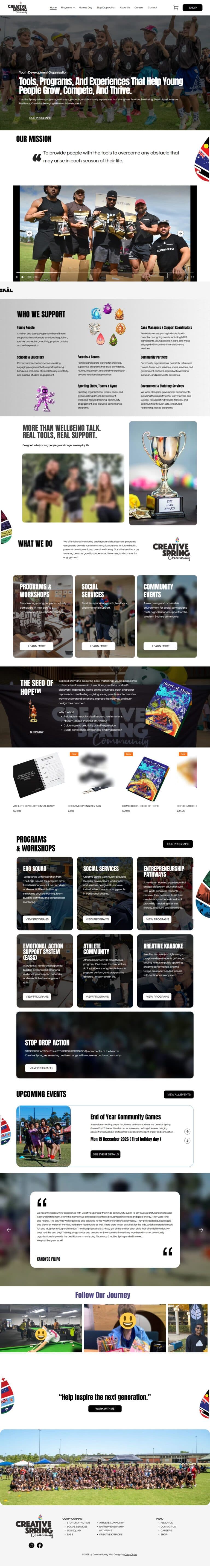 Creative Spring website design