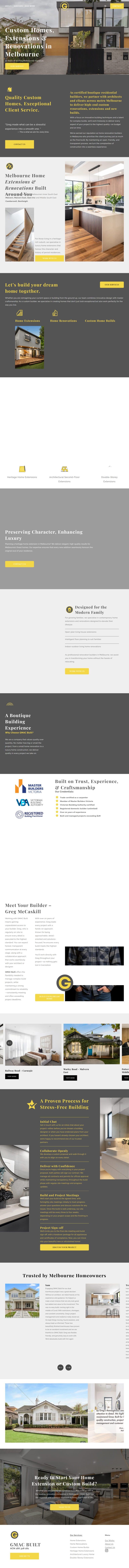 GMAC BUILT website design