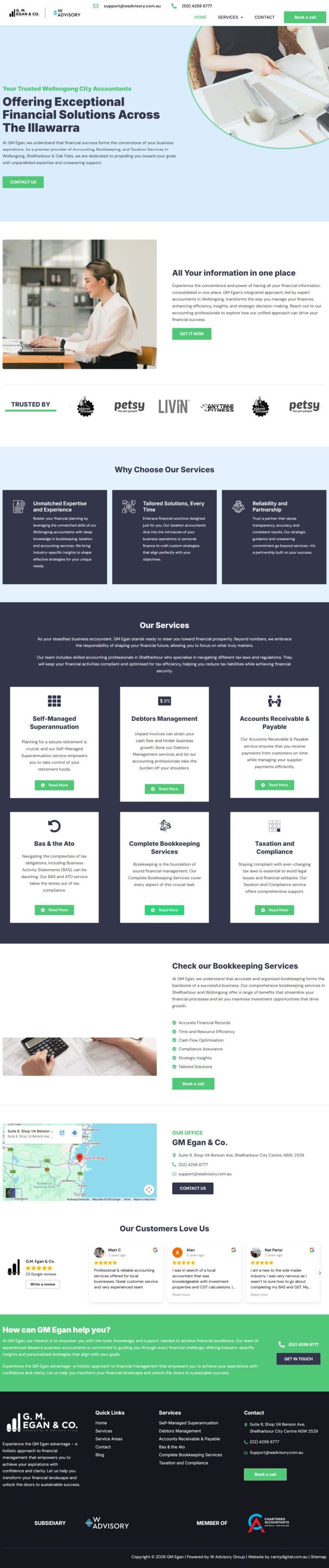 G.M. Egan & Co. website design