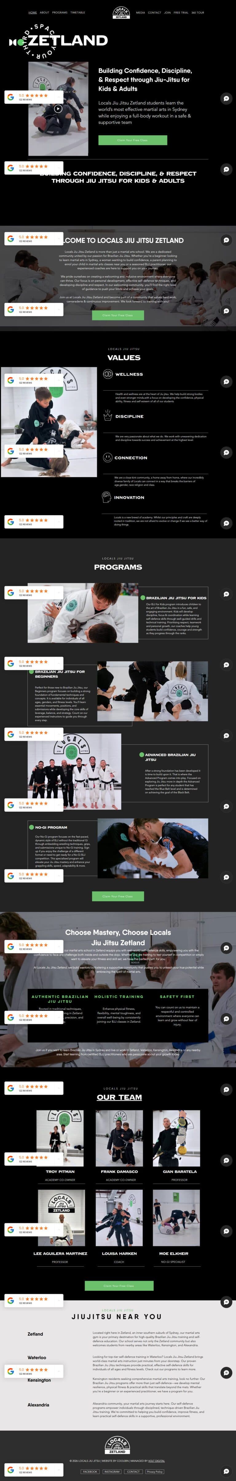 Locals Zetland website design