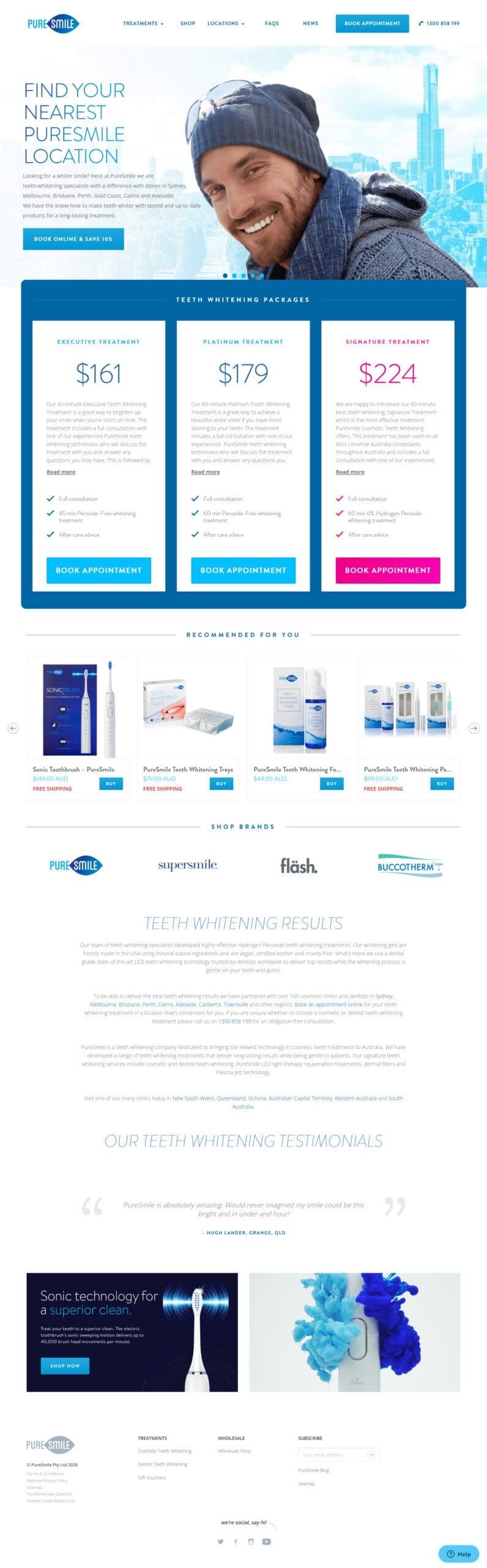 PureSmile website design