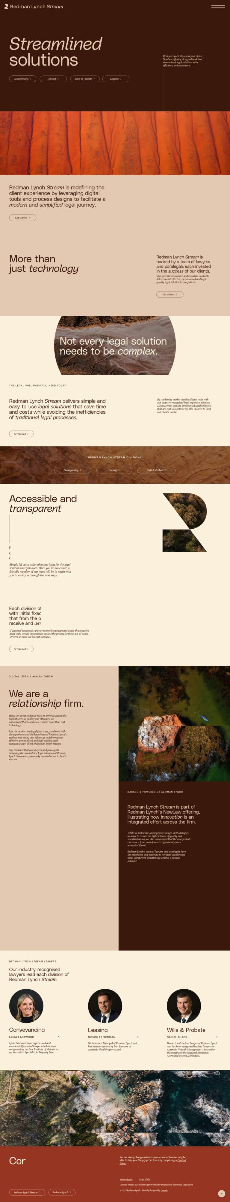 Redman Lynch Stream website design