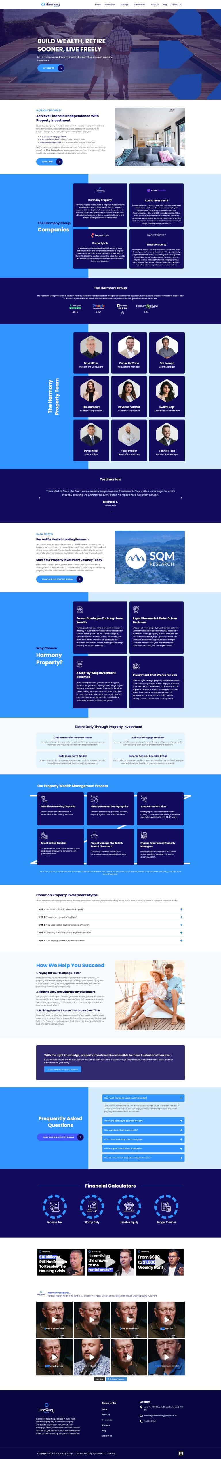Harmony Group website design
