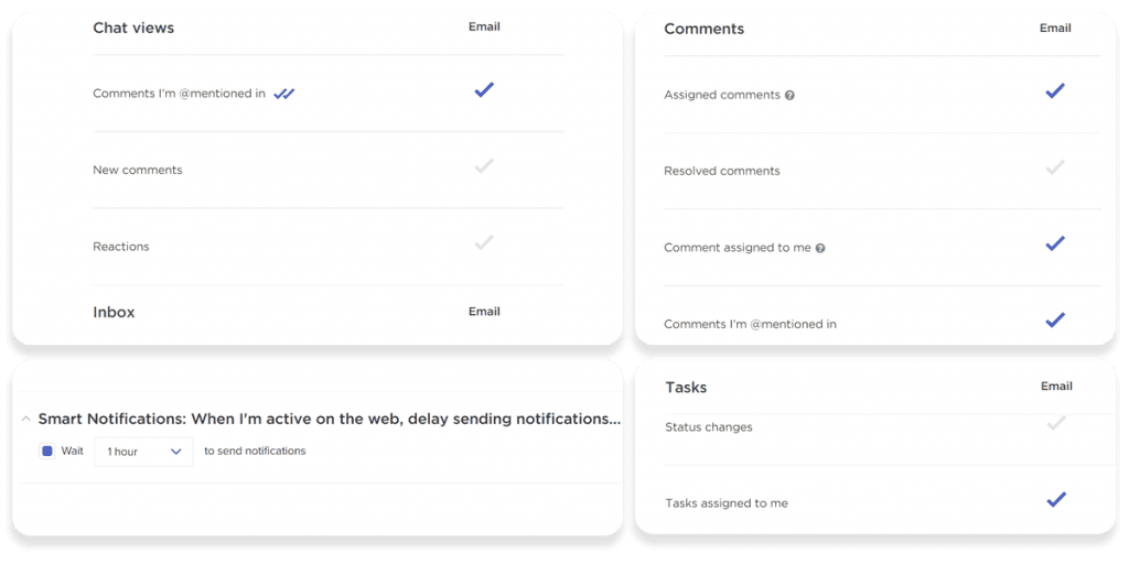 ClickUp notification settings