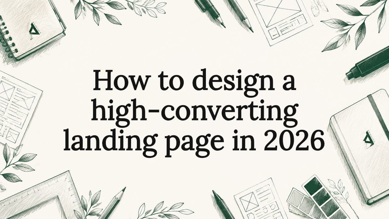 Decorative hand-drawn landing page title card