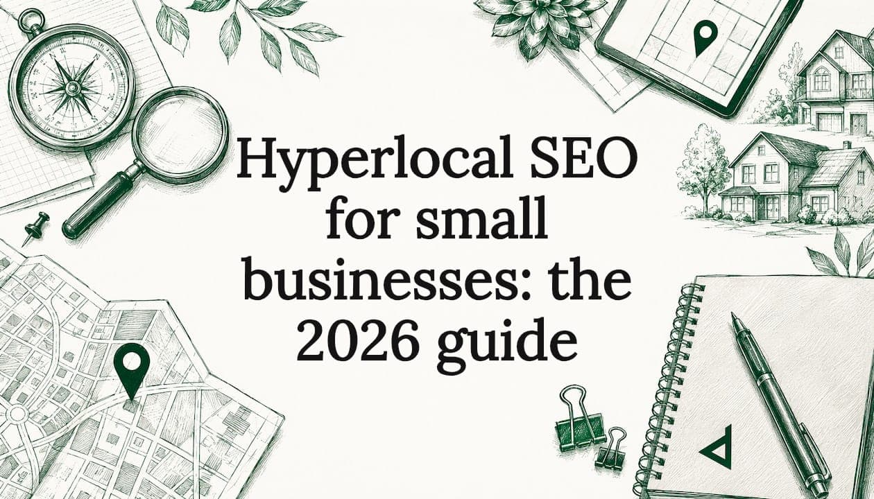 Illustrated title card for hyperlocal SEO article