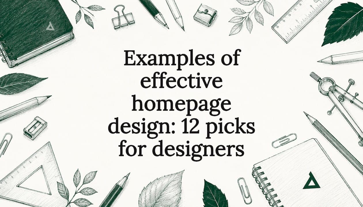 Decorative homepage design title card illustration