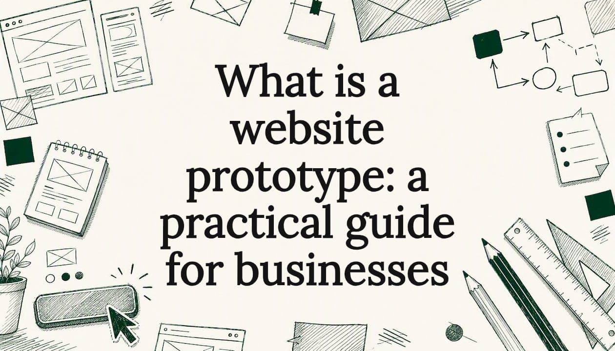 Decorative title card illustration for website prototypes