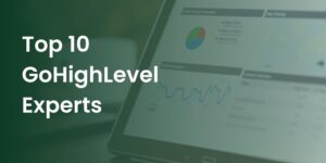 Marketing analytics dashboard displayed on a tablet