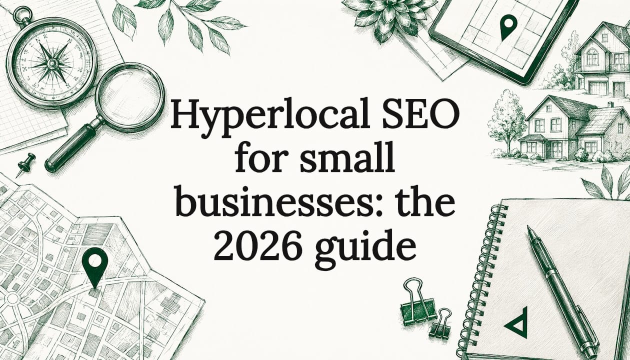Illustrated title card for hyperlocal SEO article