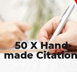 50x hand made citations