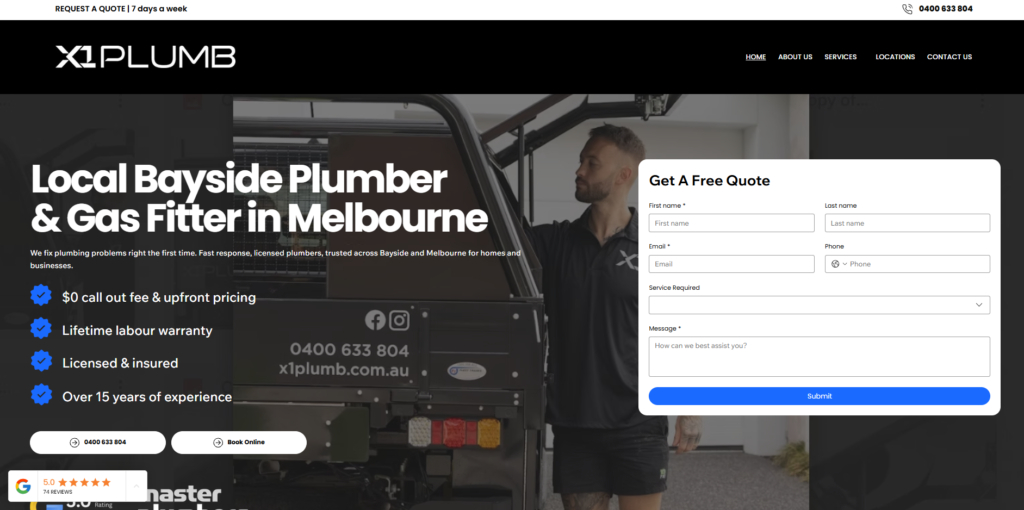 X1 Plumb Web Design