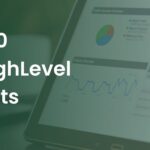 Marketing analytics dashboard displayed on a tablet