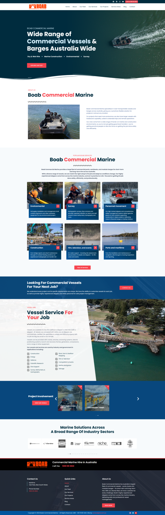 Boab Commercial Marine Web Design