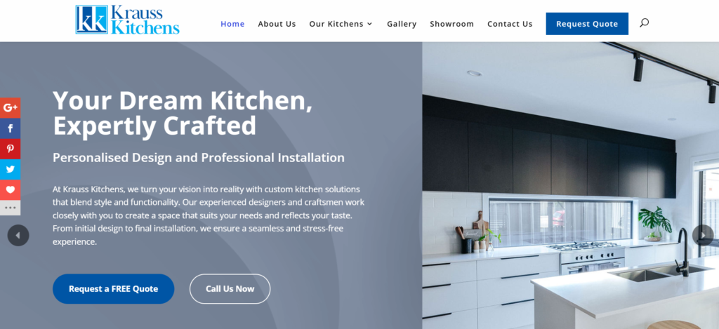 Krauss Kitchen Web Design