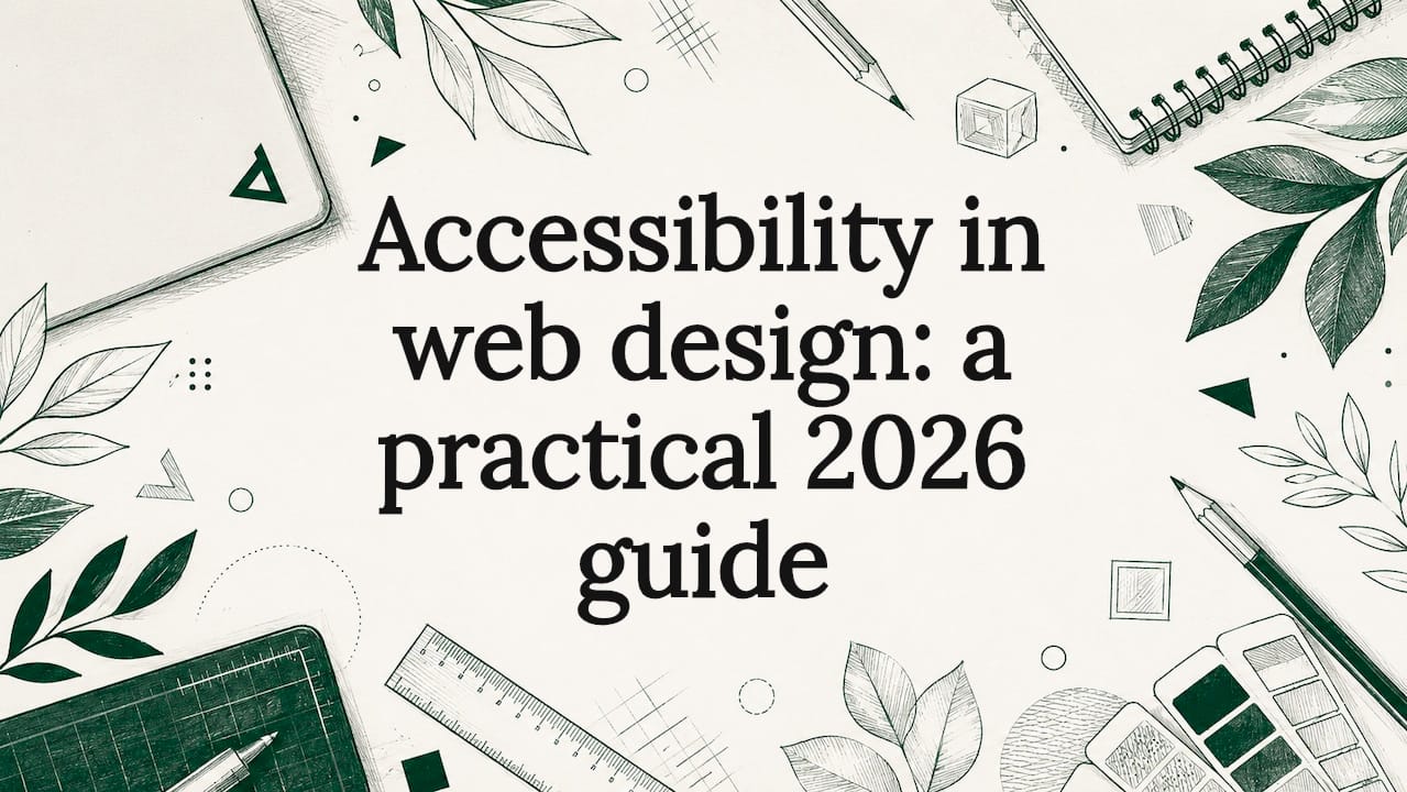 Decorative title card illustration for accessibility article