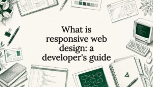 Decorative title card illustration for responsive web design