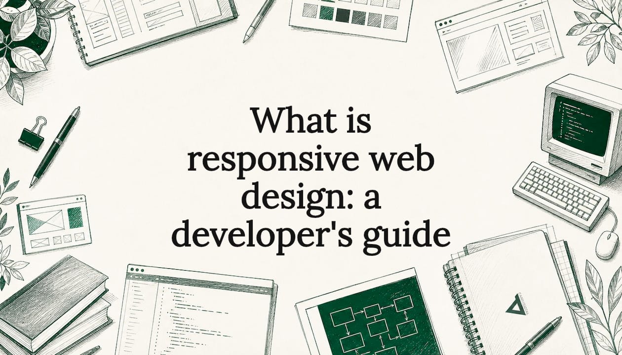 Decorative title card illustration for responsive web design