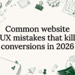 Decorative title card illustration of UX elements