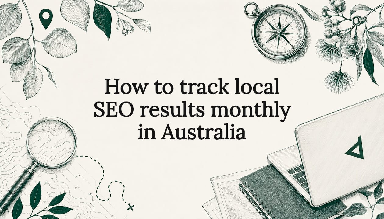 Decorative hand-drawn title card illustration for local SEO article