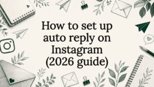 Decorative Instagram auto-reply title card illustration