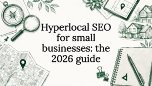 Illustrated title card for hyperlocal SEO article