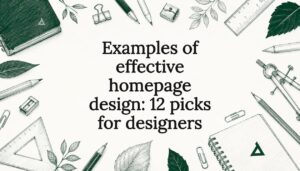 Decorative homepage design title card illustration