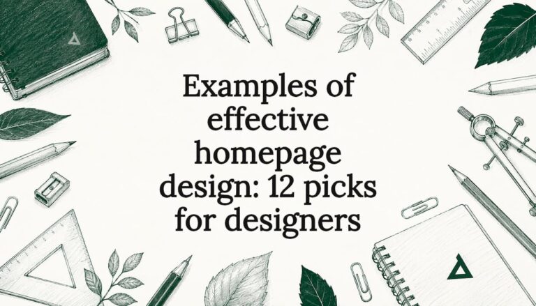 Decorative homepage design title card illustration