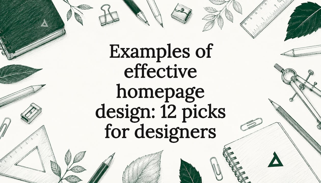 Decorative homepage design title card illustration