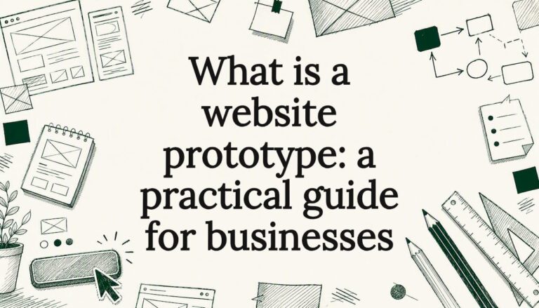 Decorative title card illustration for website prototypes