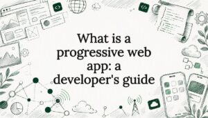 Decorative title card illustration for progressive web app