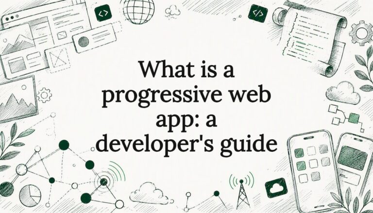 Decorative title card illustration for progressive web app