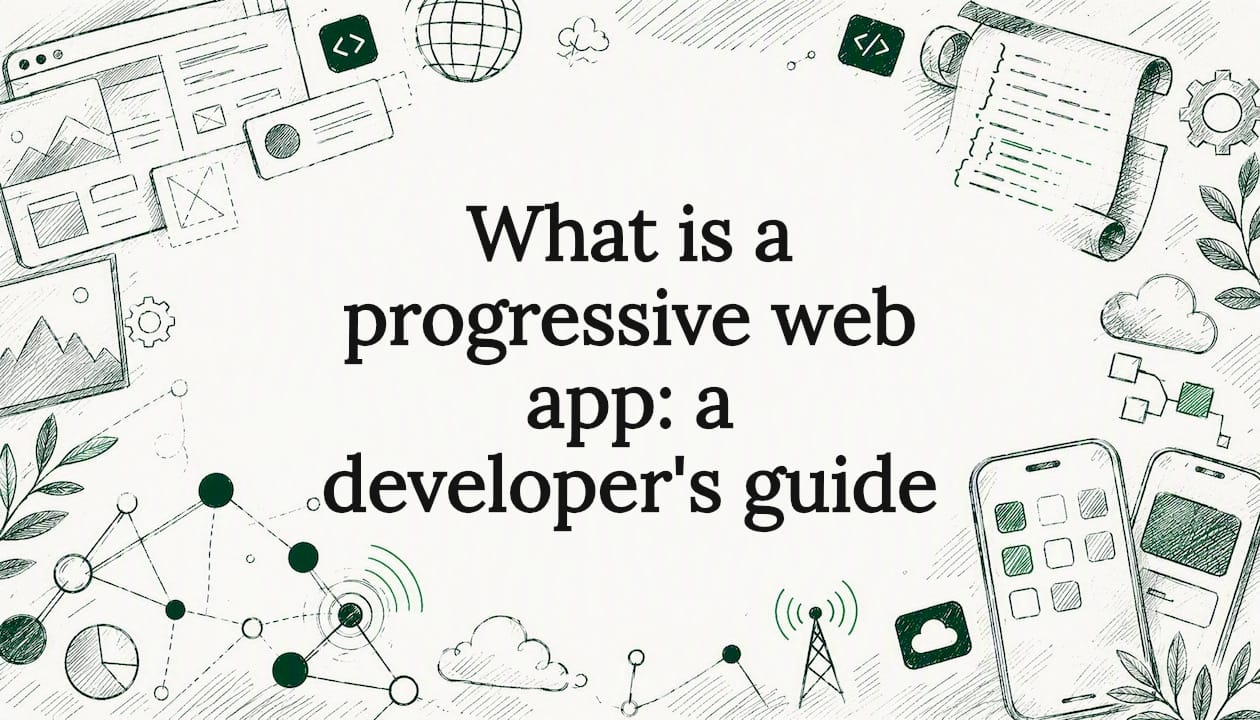 Decorative title card illustration for progressive web app