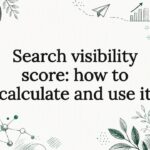 Decorative search visibility score title card illustration