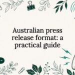 Decorative press release title card illustration