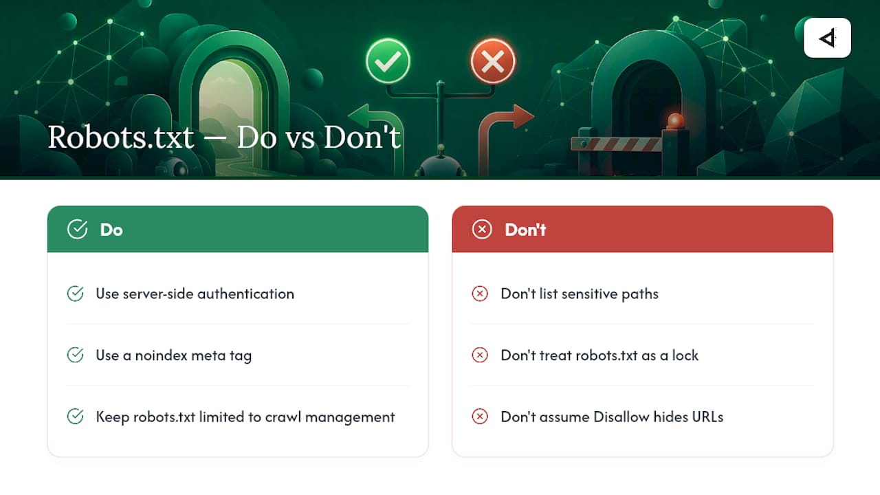 Is robots.txt a security risk if used incorrectly? — overview diagram