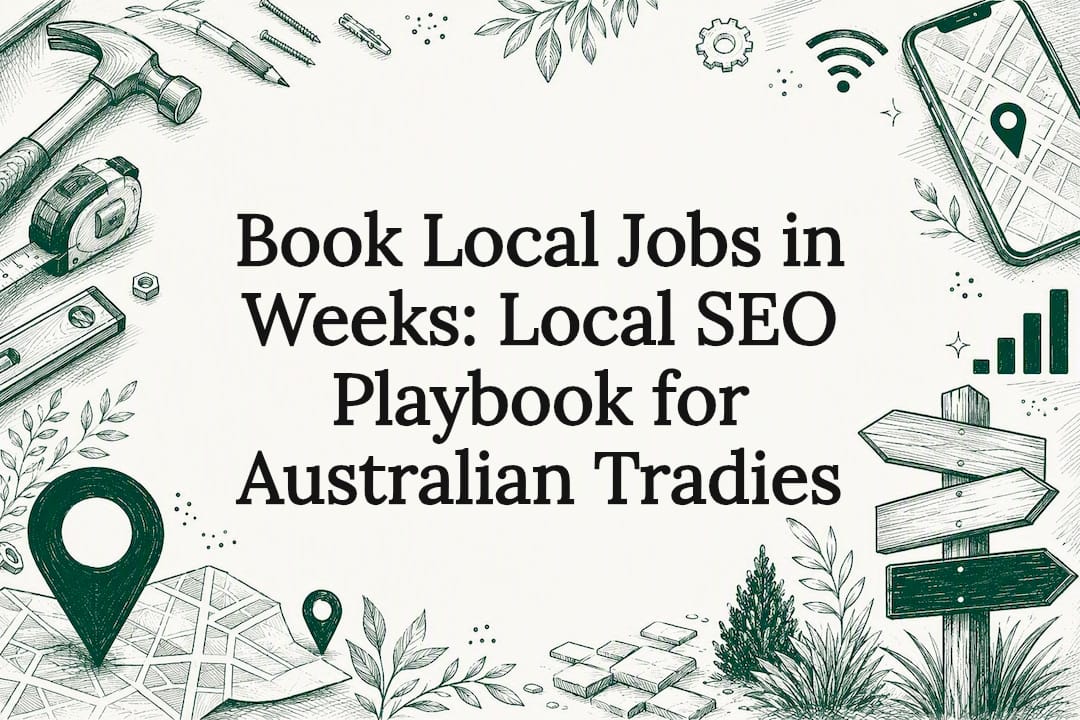 Decorative illustrated title card for local SEO article