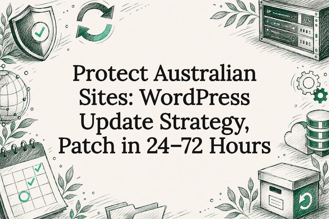 WordPress update strategy decorative title card